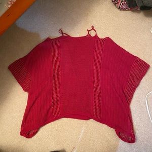 Off the shoulder red top!